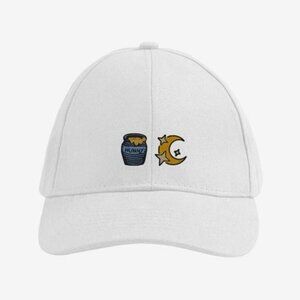 TWO Hats -Disney Winnie The Pooh - Honeymoon Embroidery Hats (black and white)